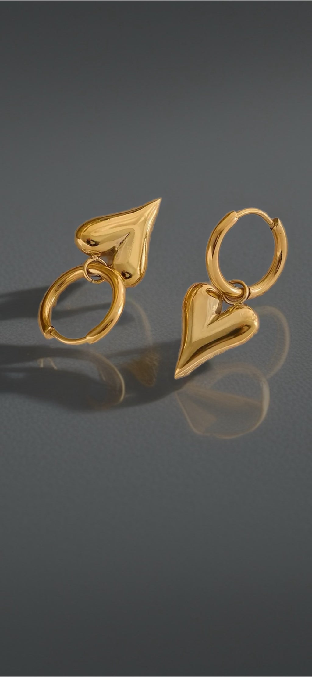 Boucles Heart Som - acier inoxydable
