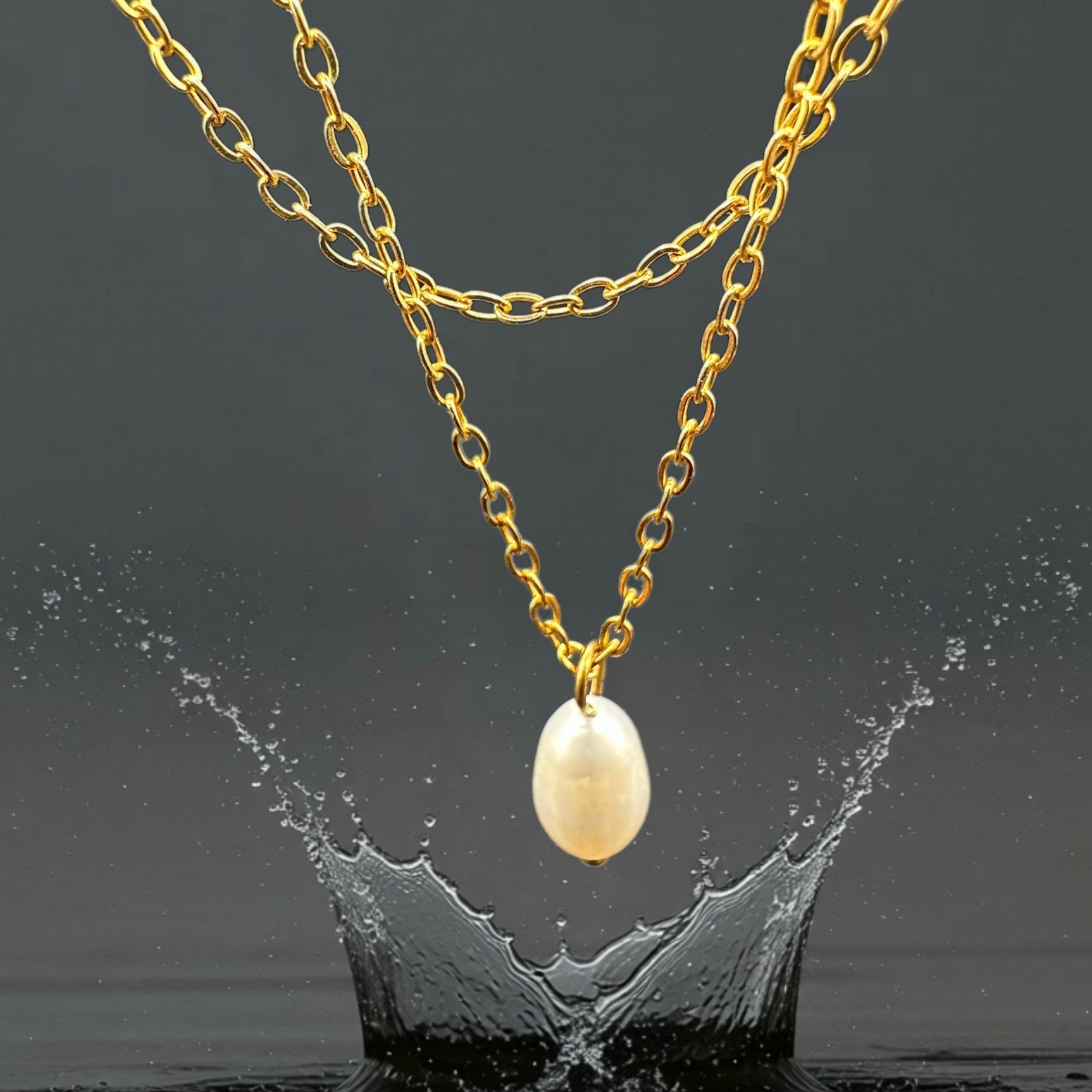 Collier Tear Drop - acier inoxydable