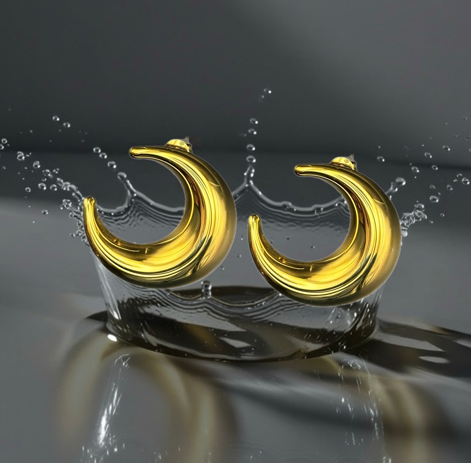 Boucles Luna - acier inoxydable
