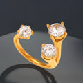 Bague Trinity - Acier inoxydable plaqué or