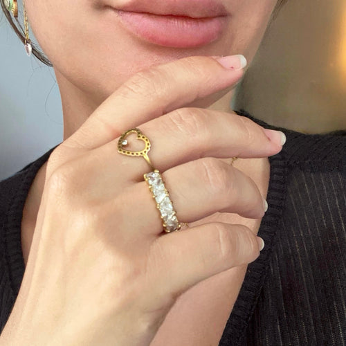 Bague Infinity - Acier inoxydable plaqué or
