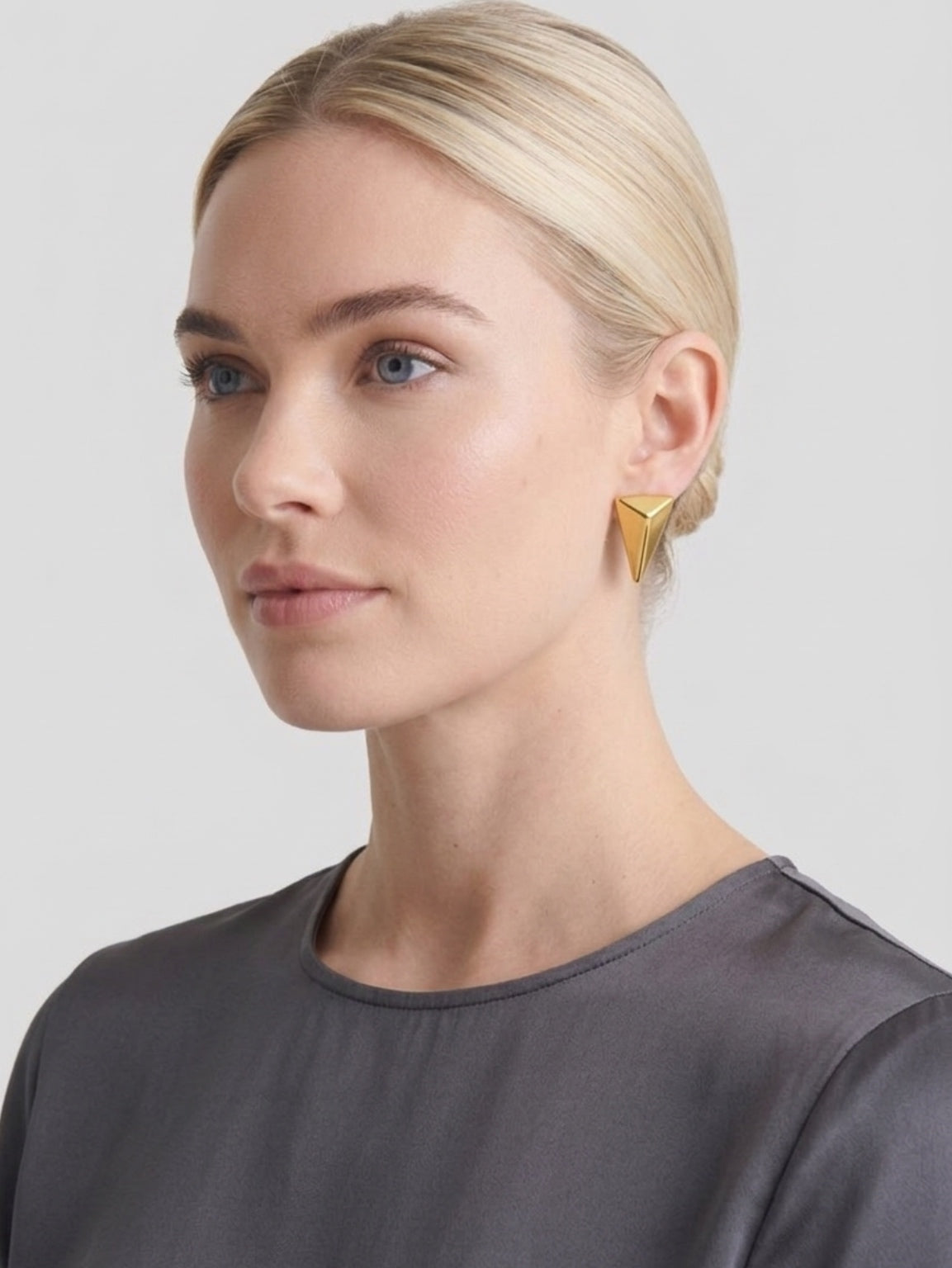 Boucles Prisma - acier inoxydable plaqué or
