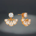 Boucles Crystal Bloom - acier inoxydable plaqué or