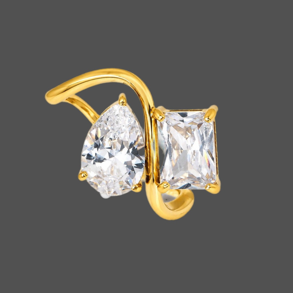 Bague Evidence - Acier inoxydable plaqué or