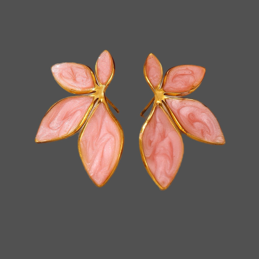 Boucles Floréa - acier inoxydable plaqué or