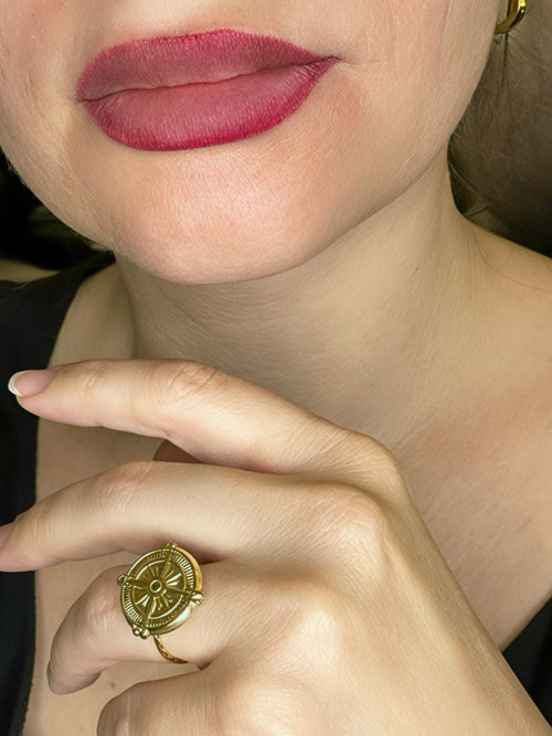 Bague Greca - acier inoxydable