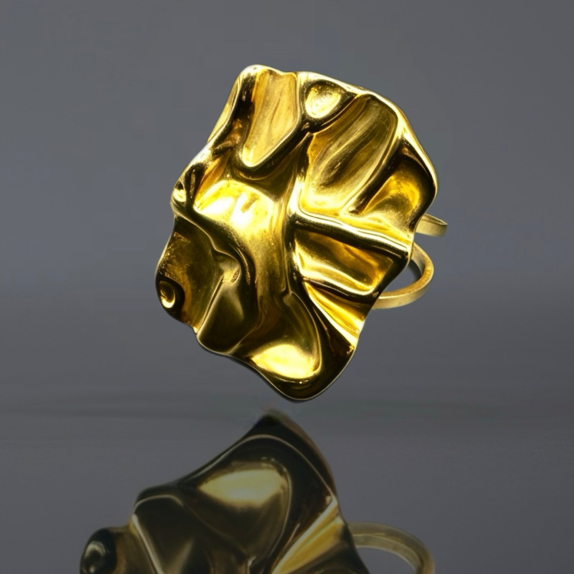 Bague Golden Globe - acier inoxydable