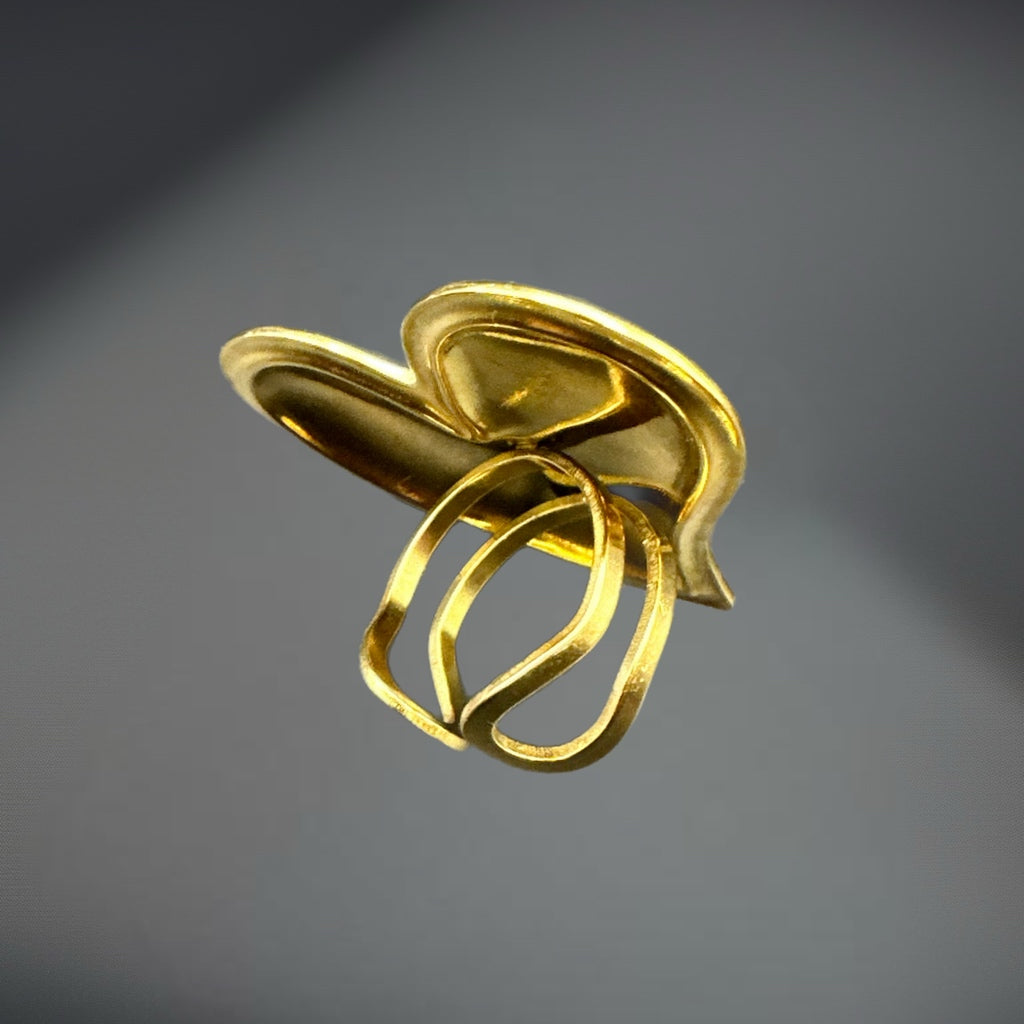 Bague Amour - Acier inoxydable plaqué or