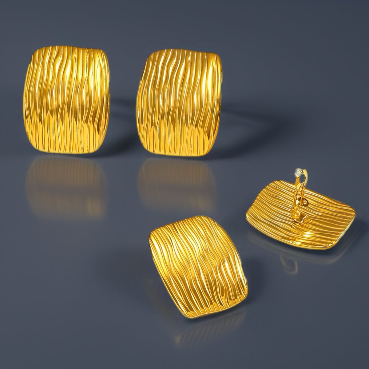 Boucles Waves - acier inoxydable