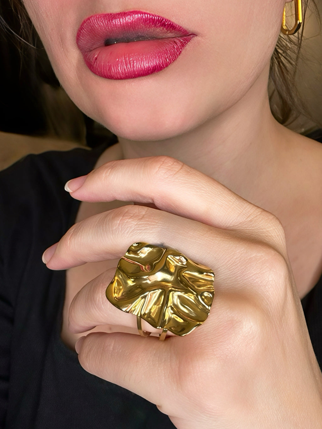 Bague Golden Globe - acier inoxydable