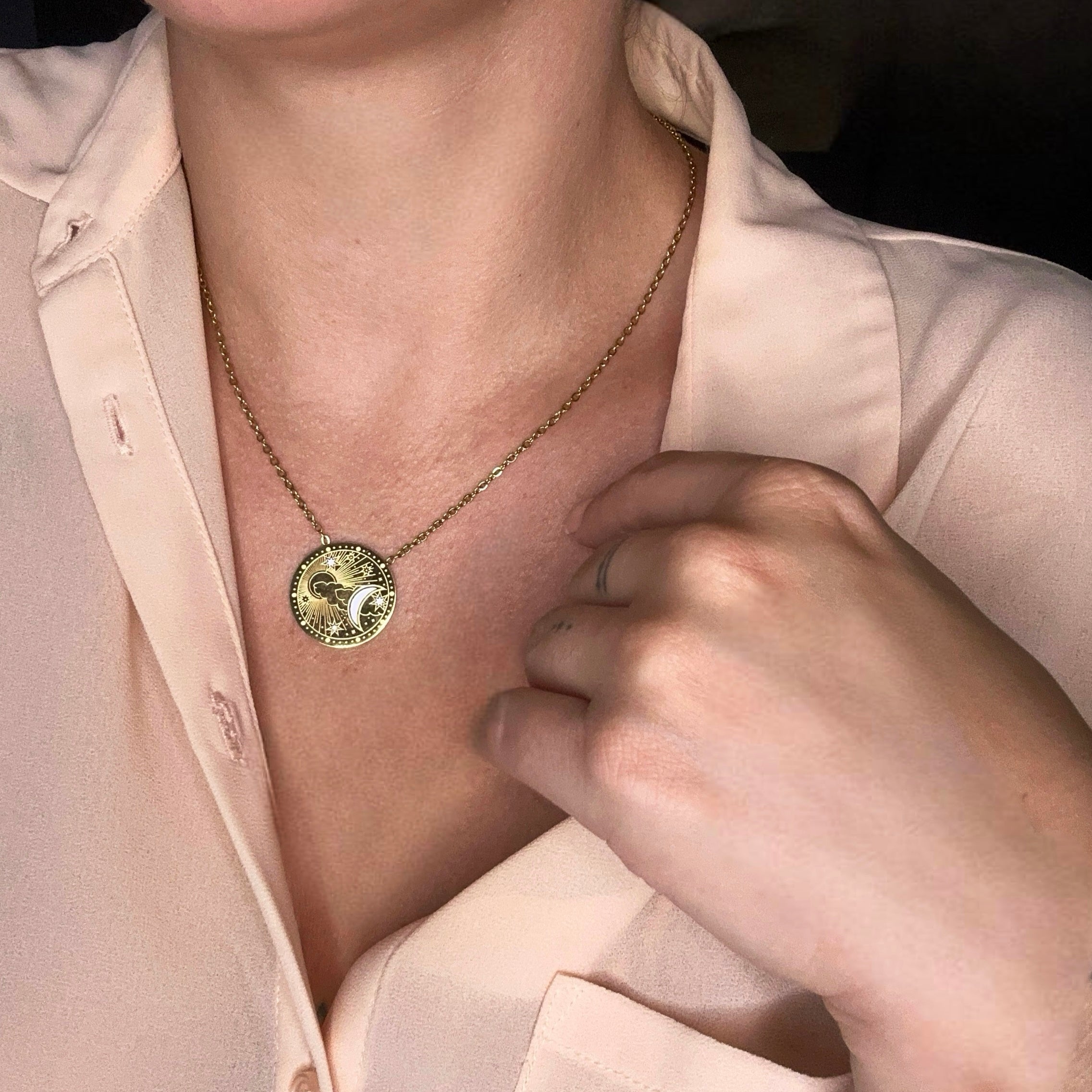 Collier Orion - acier inoxydable plaqué or