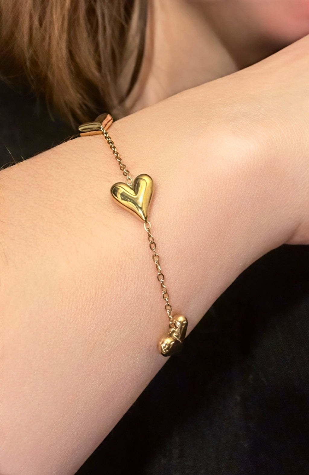 Bracelet 3 Hearts - acier inoxydable