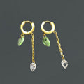 Boucles Jade - acier inoxydable plaqué or