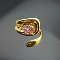 Bague Petal Rose - acier inoxydable