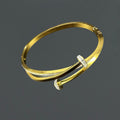 Bracelet Signature - acier inoxydable plaqué or