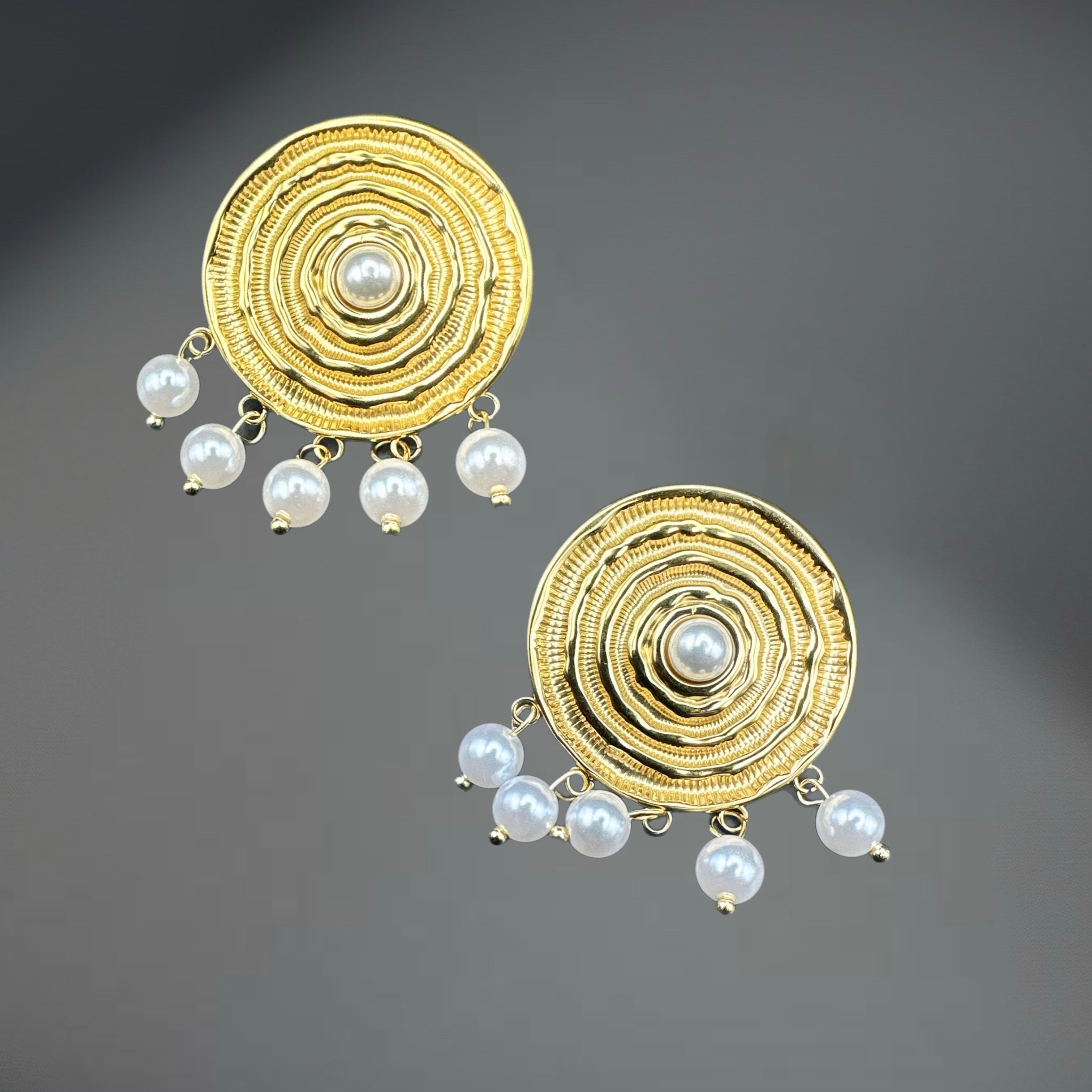 Boucles soléa - acier inoxydable plaqué or