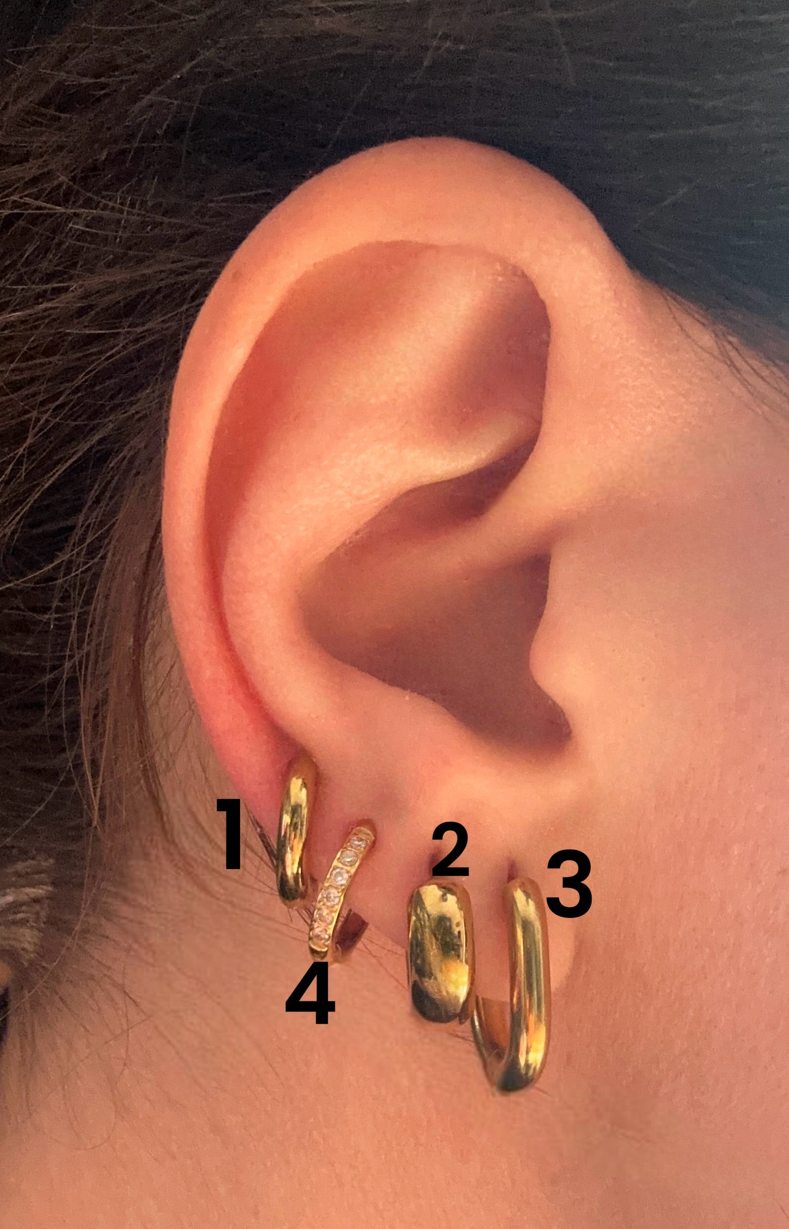 Créoles Ocean Hoops - acier inoxydable