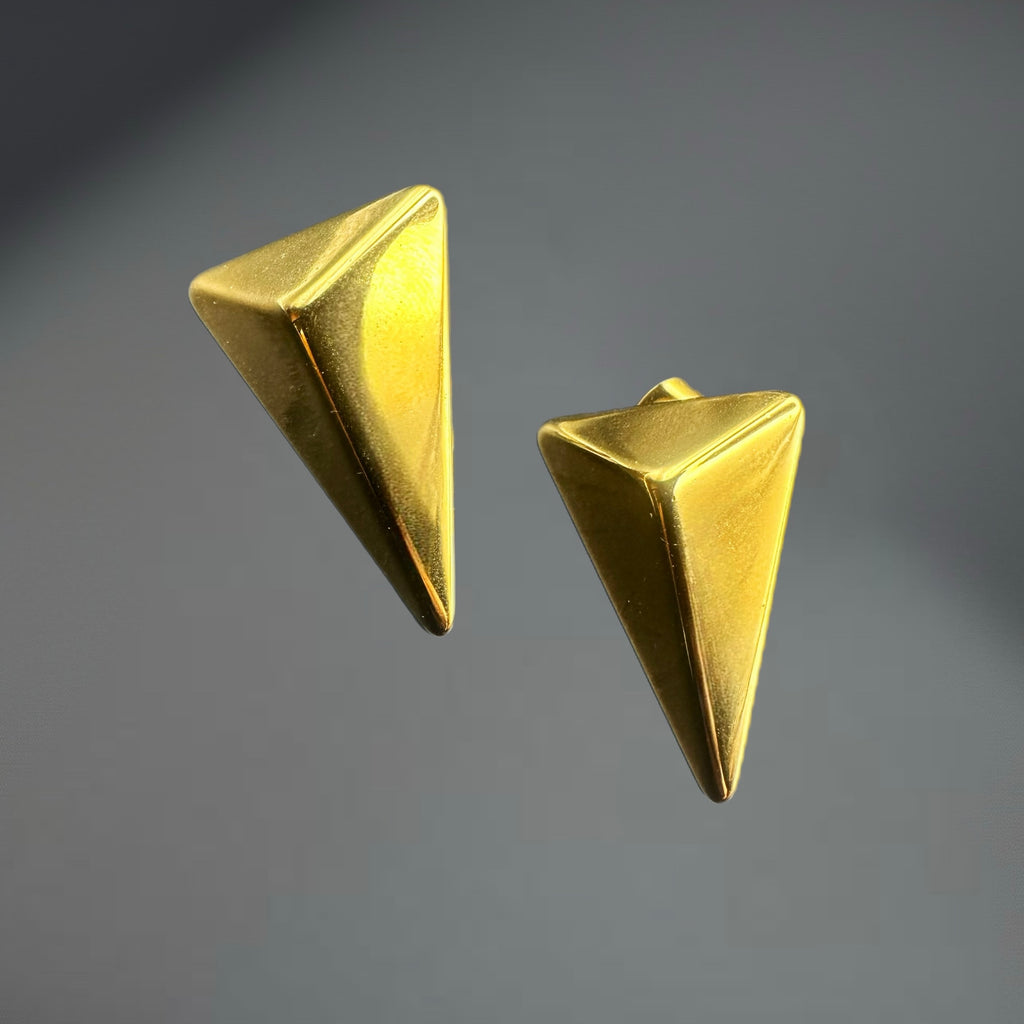 Boucles Prisma - acier inoxydable plaqué or