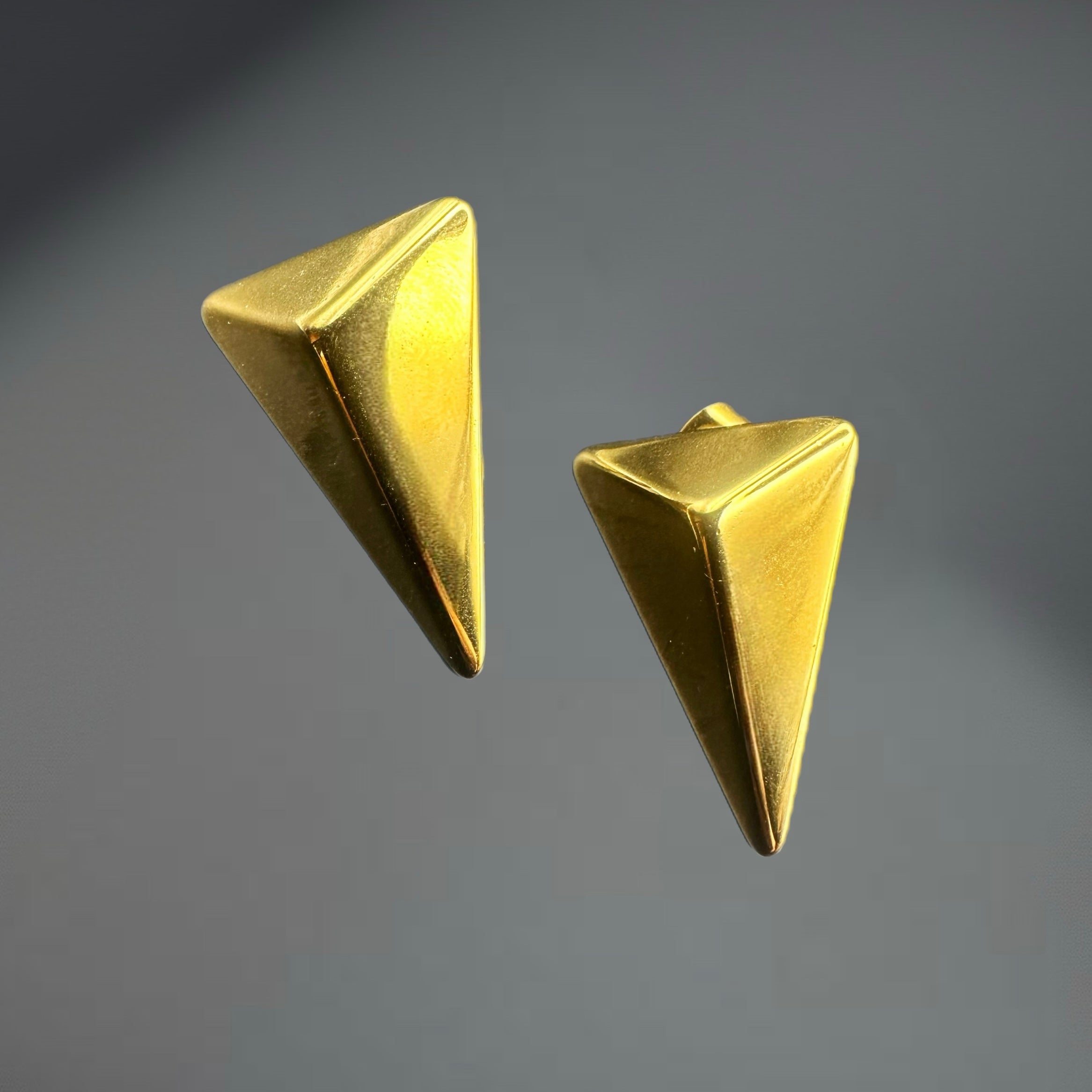 Boucles Prisma - acier inoxydable plaqué or