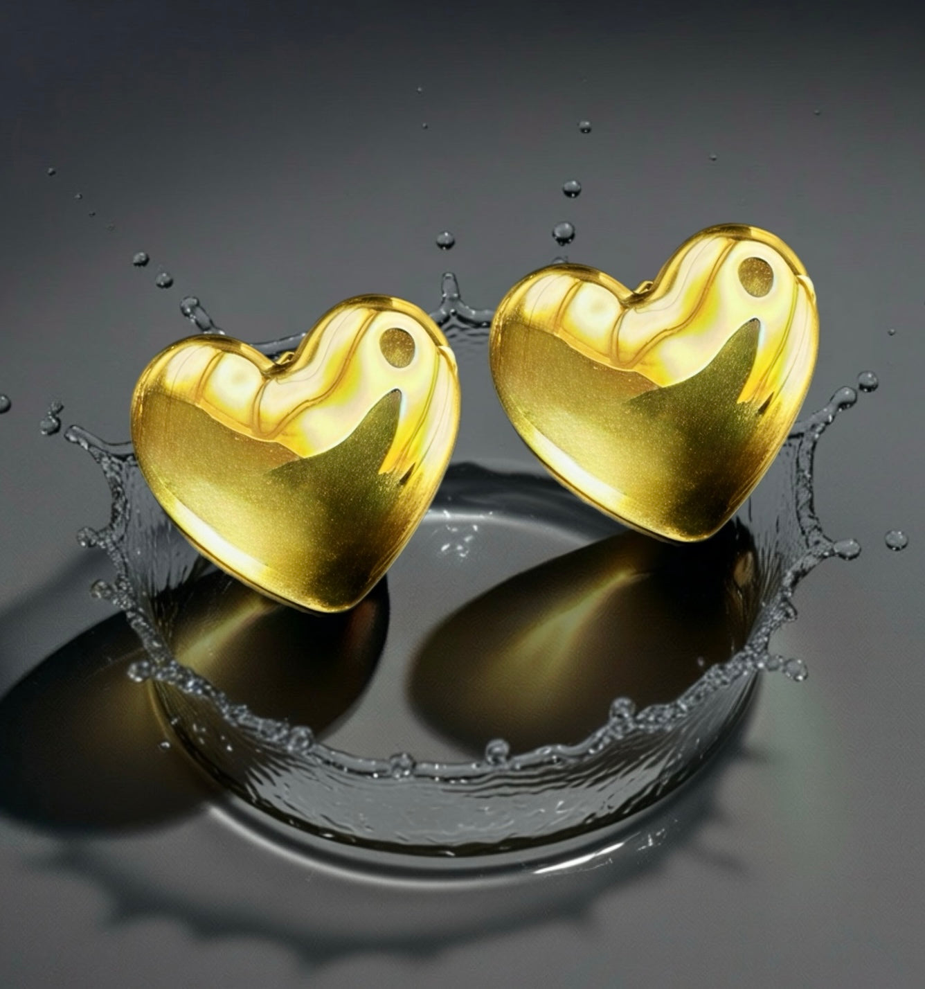 Boucles Heart Beat - acier inoxydable