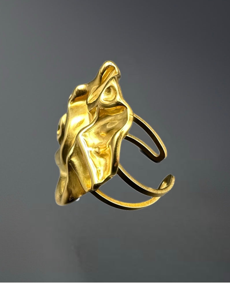 Bague Golden Globe - acier inoxydable