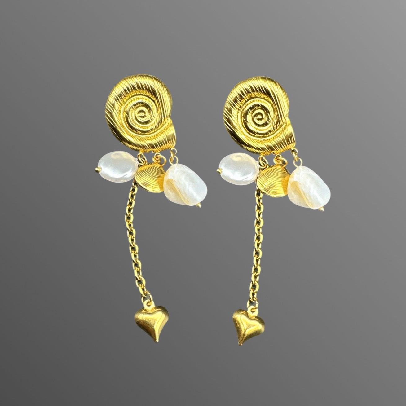 Boucles Calypso - acier inoxydable plaqué or