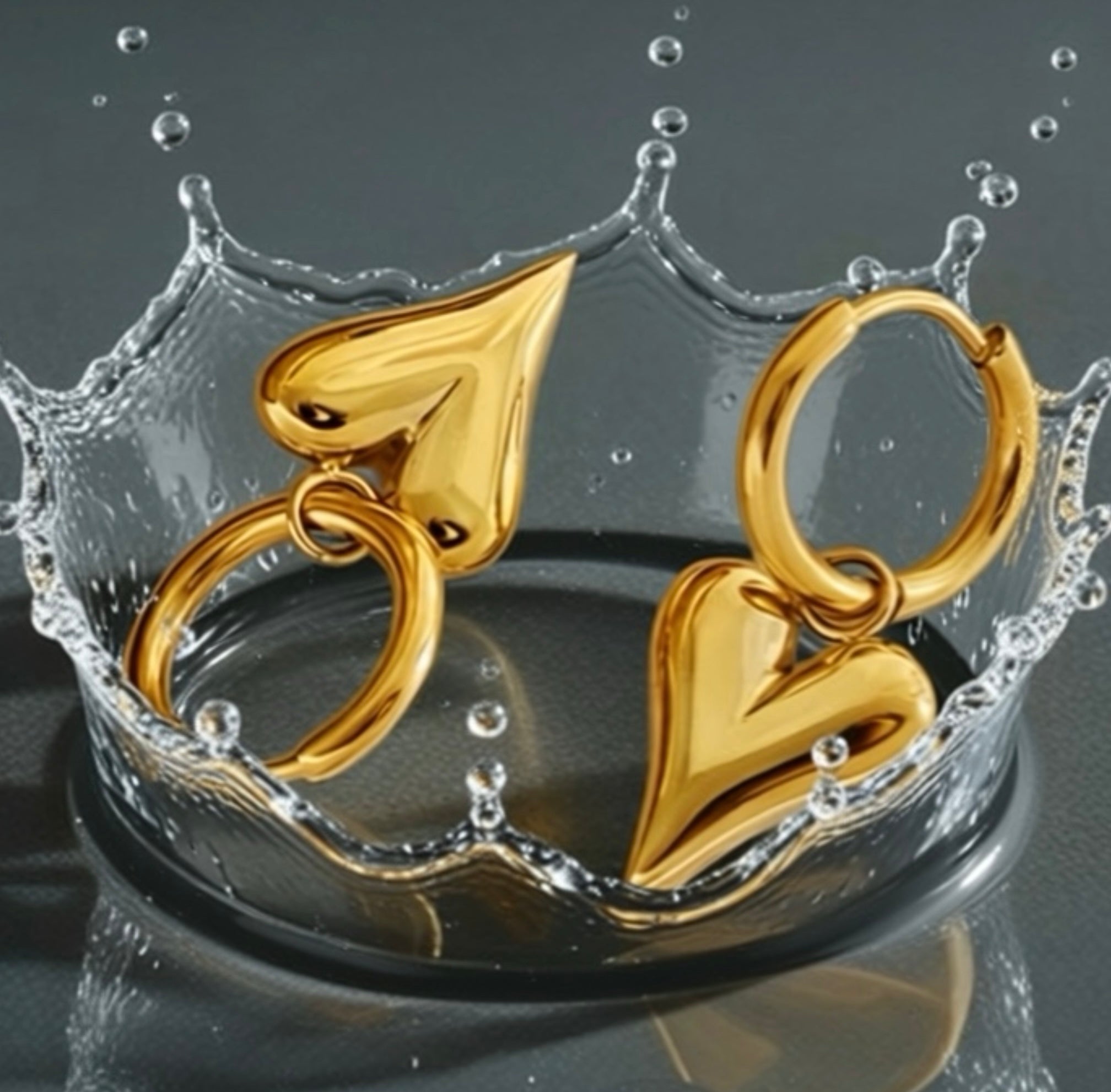 Boucles Heart Som - acier inoxydable