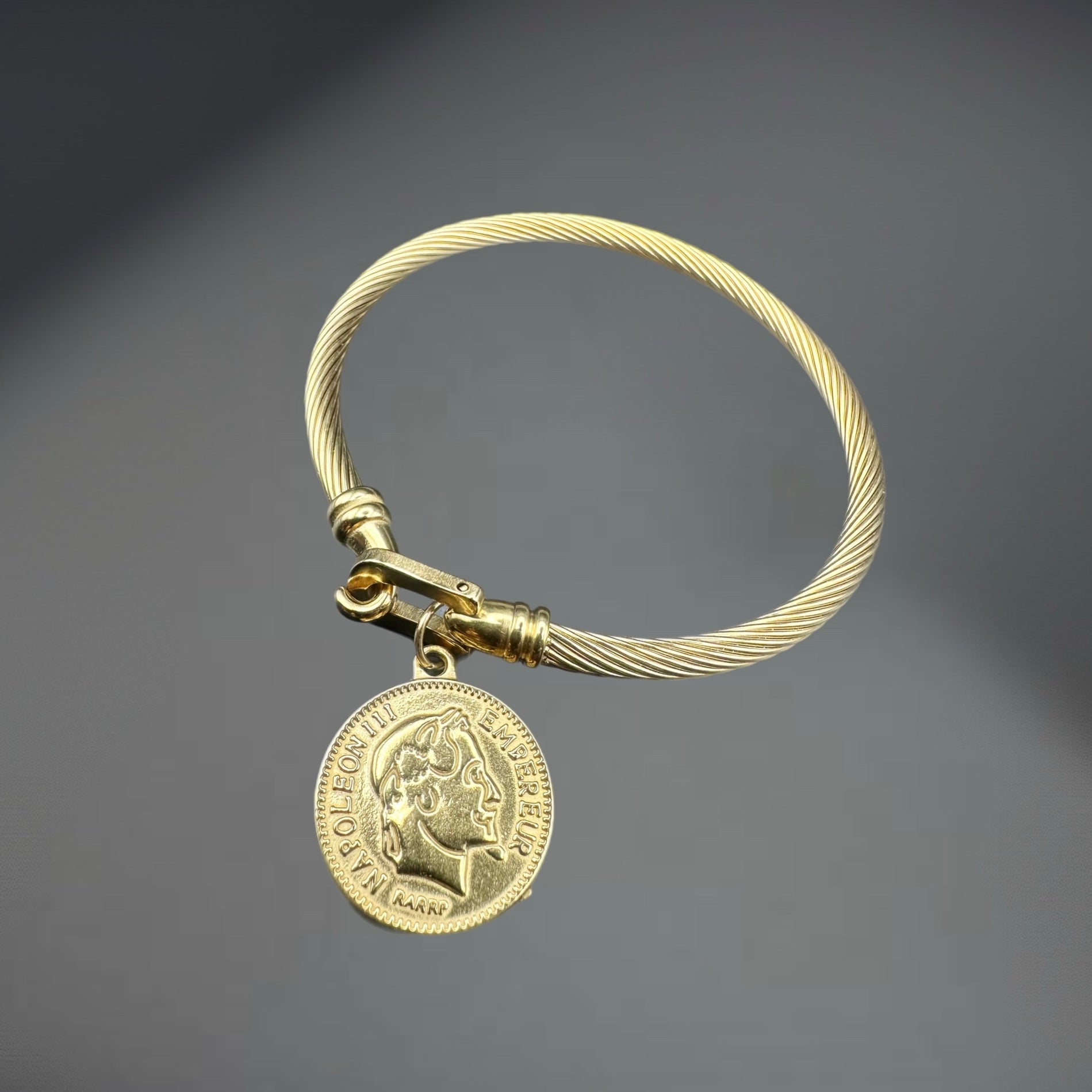 Bracelet Cesar - acier inoxydable plaqué or