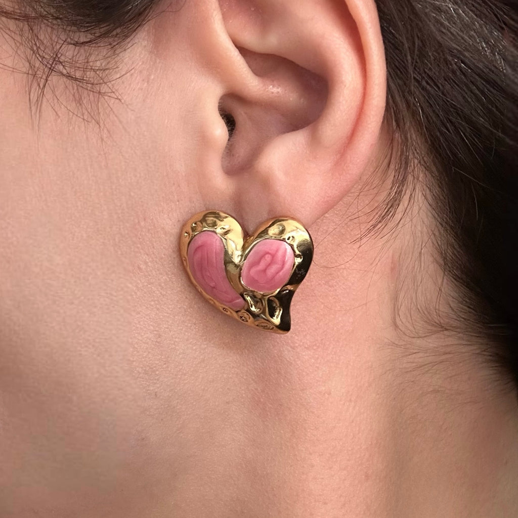 Boucles Dark  Heart - acier inoxydable