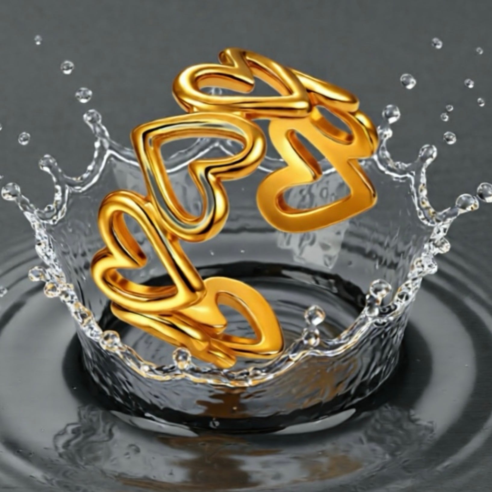 Bagues Dream Heart - acier inoxydable