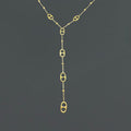 Collier Ellipse - acier inoxydable plaqué or