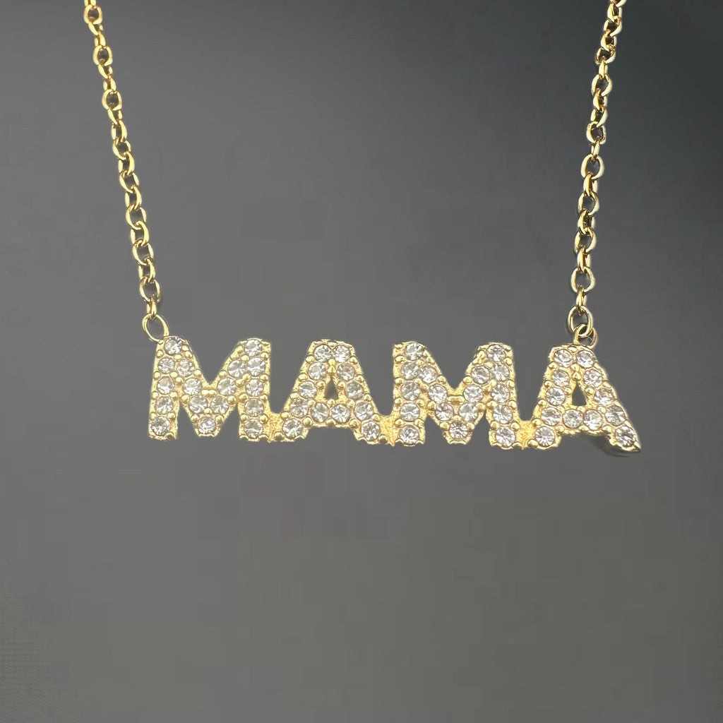 Collier Mama - acier inoxydable plaqué or