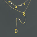 Collier Evidence - acier inoxydable plaqué or