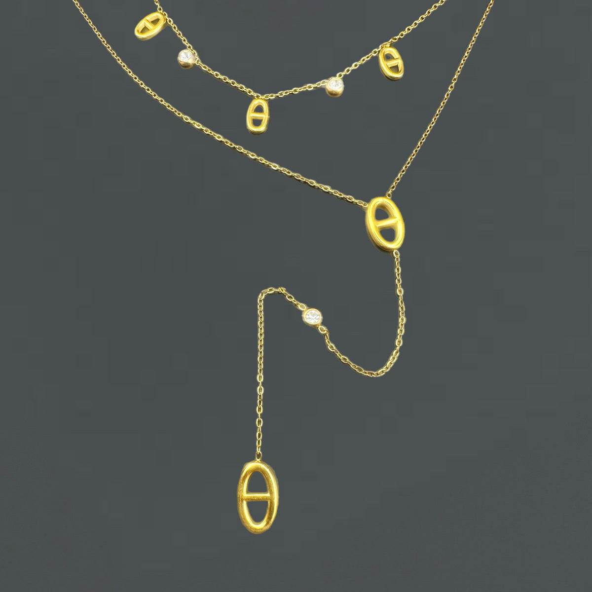 Collier Evidence - acier inoxydable plaqué or