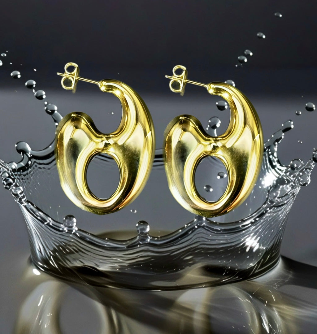Boucles Liquid Gold - acier inoxydable