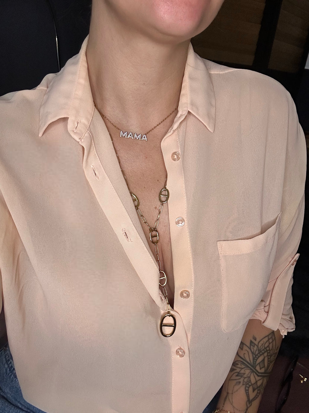 Collier Elise - acier inoxydable plaqué or