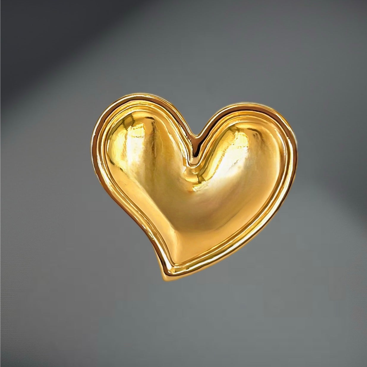 Bague Amour - Acier inoxydable plaqué or