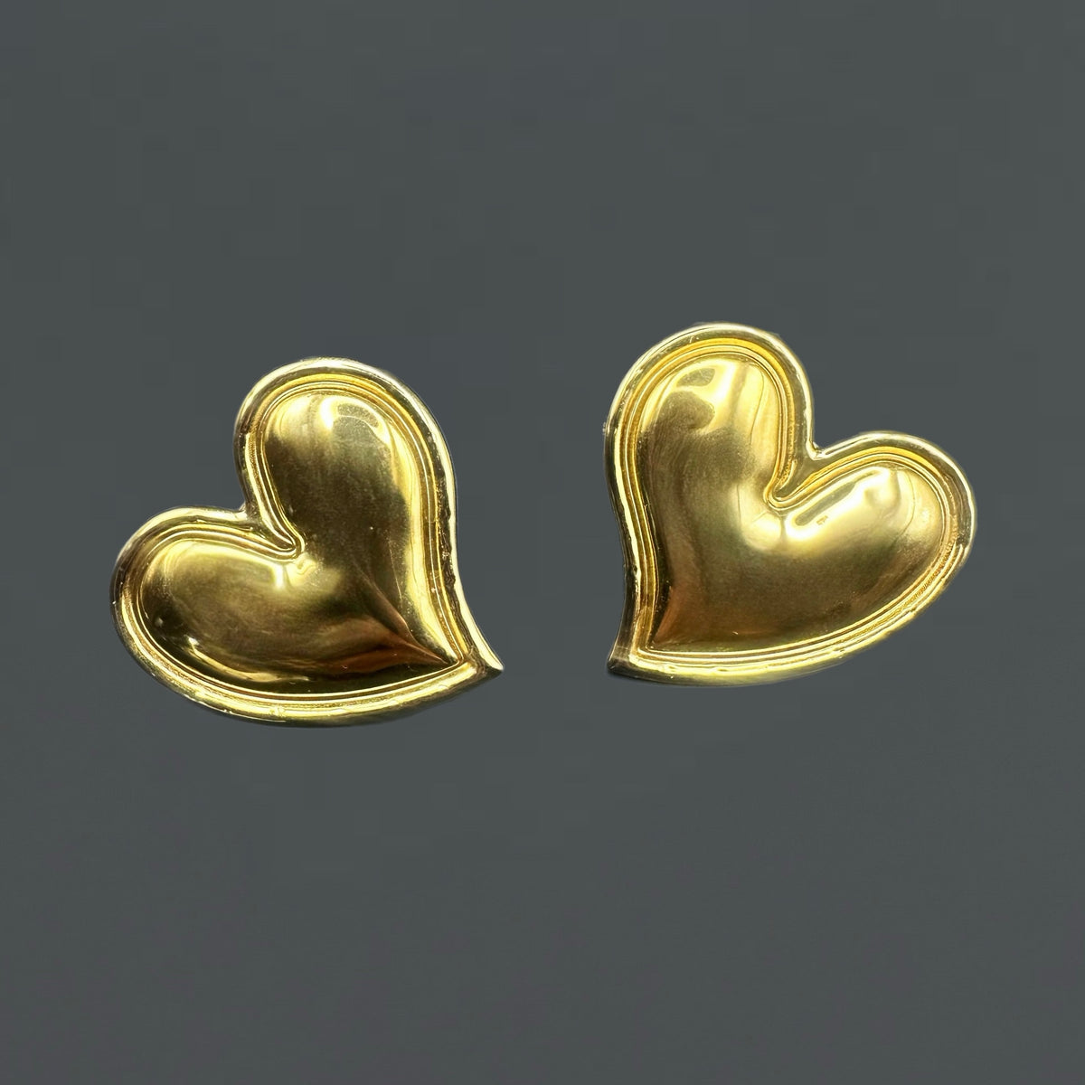 Boucles Amour - acier inoxydable plaqué or