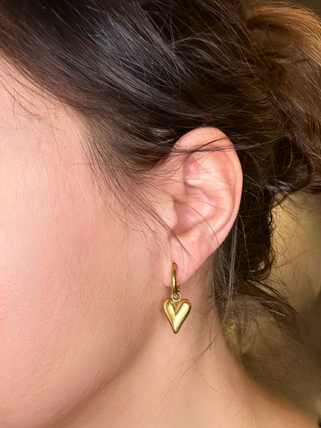 Boucles Heart Som - acier inoxydable