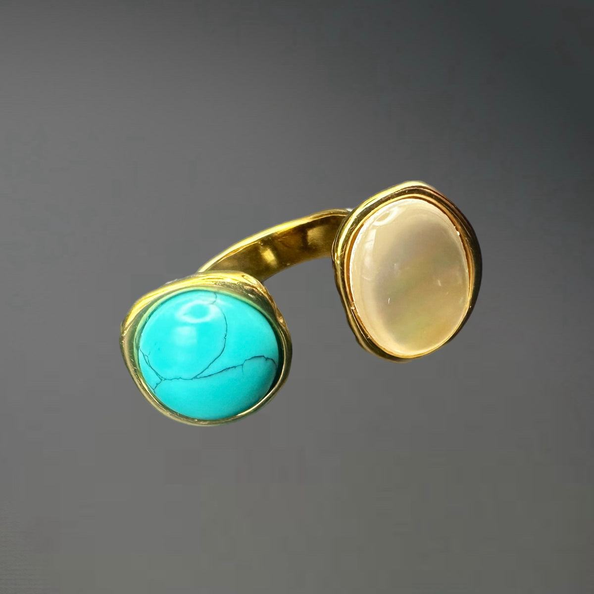 Bague Azura - Acier inoxydable plaqué or