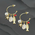 Boucles Coralia - acier inoxydable plaqué or