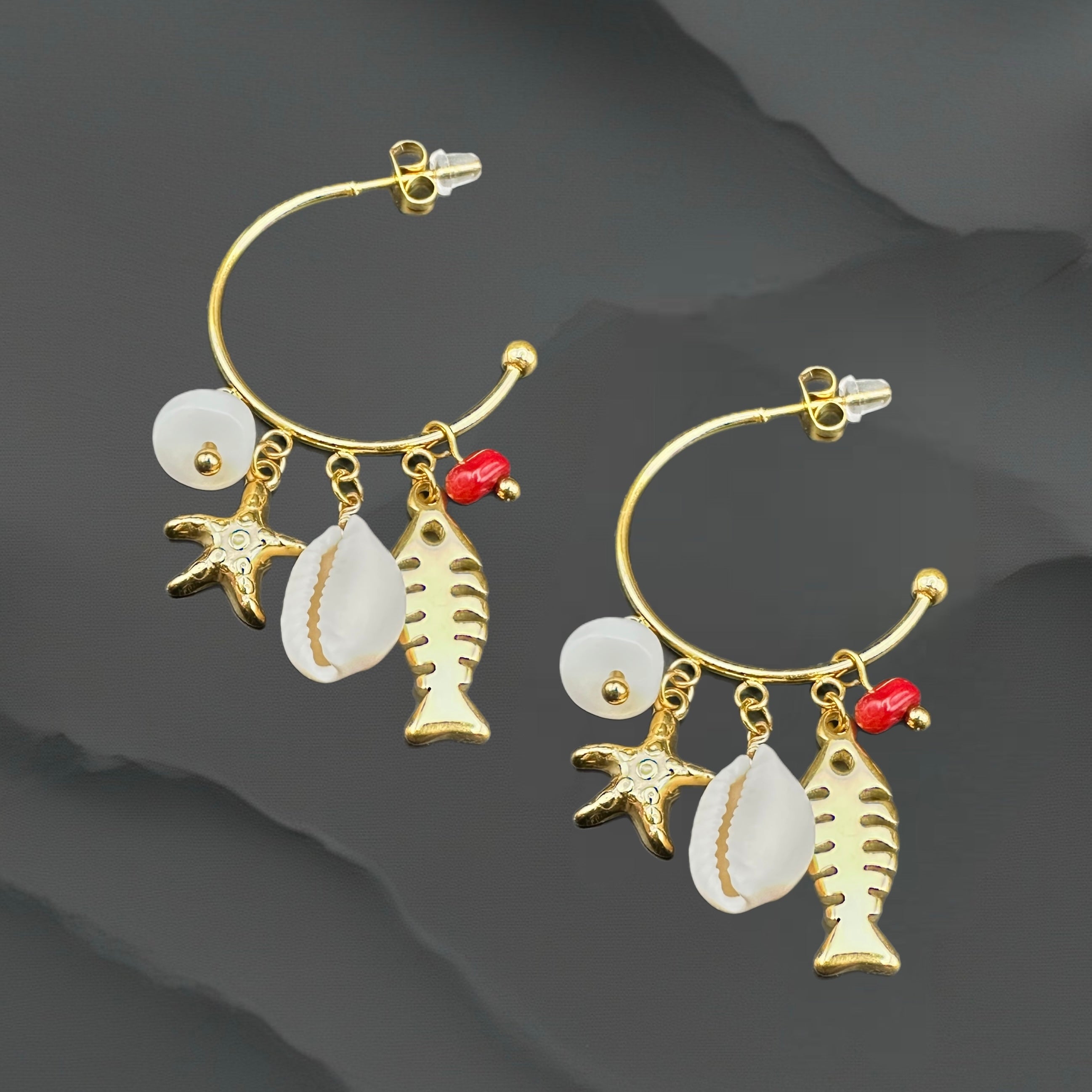 Boucles Coralia - acier inoxydable plaqué or