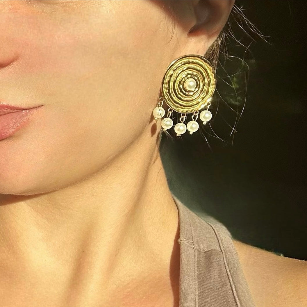 Boucles soléa - acier inoxydable plaqué or