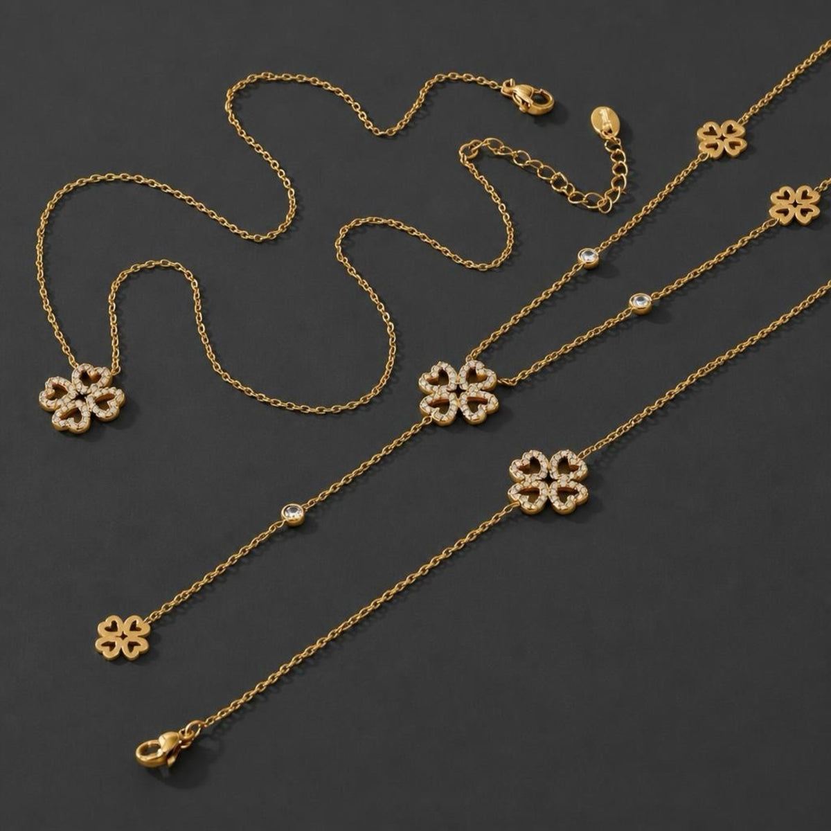 Parure Eternal Luck - acier inoxydable plaqué or