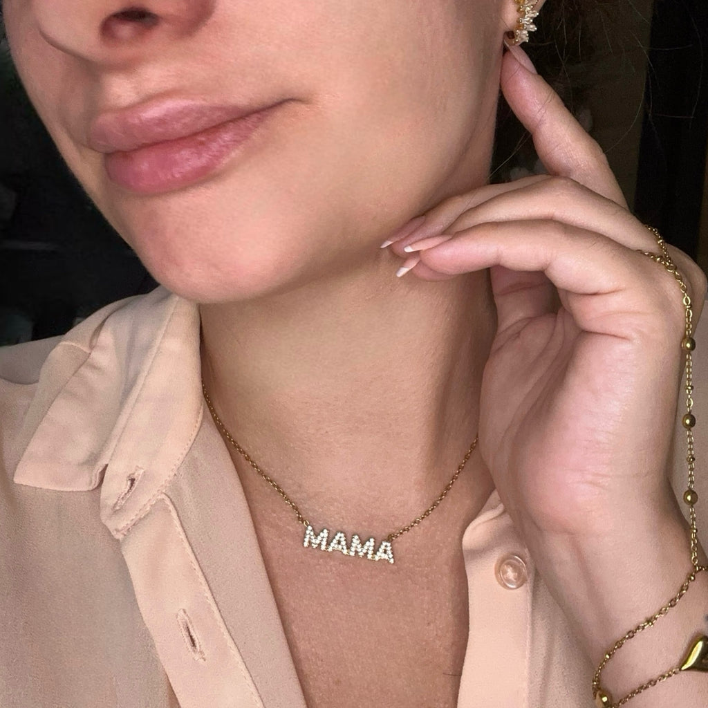 Collier Mama - acier inoxydable plaqué or