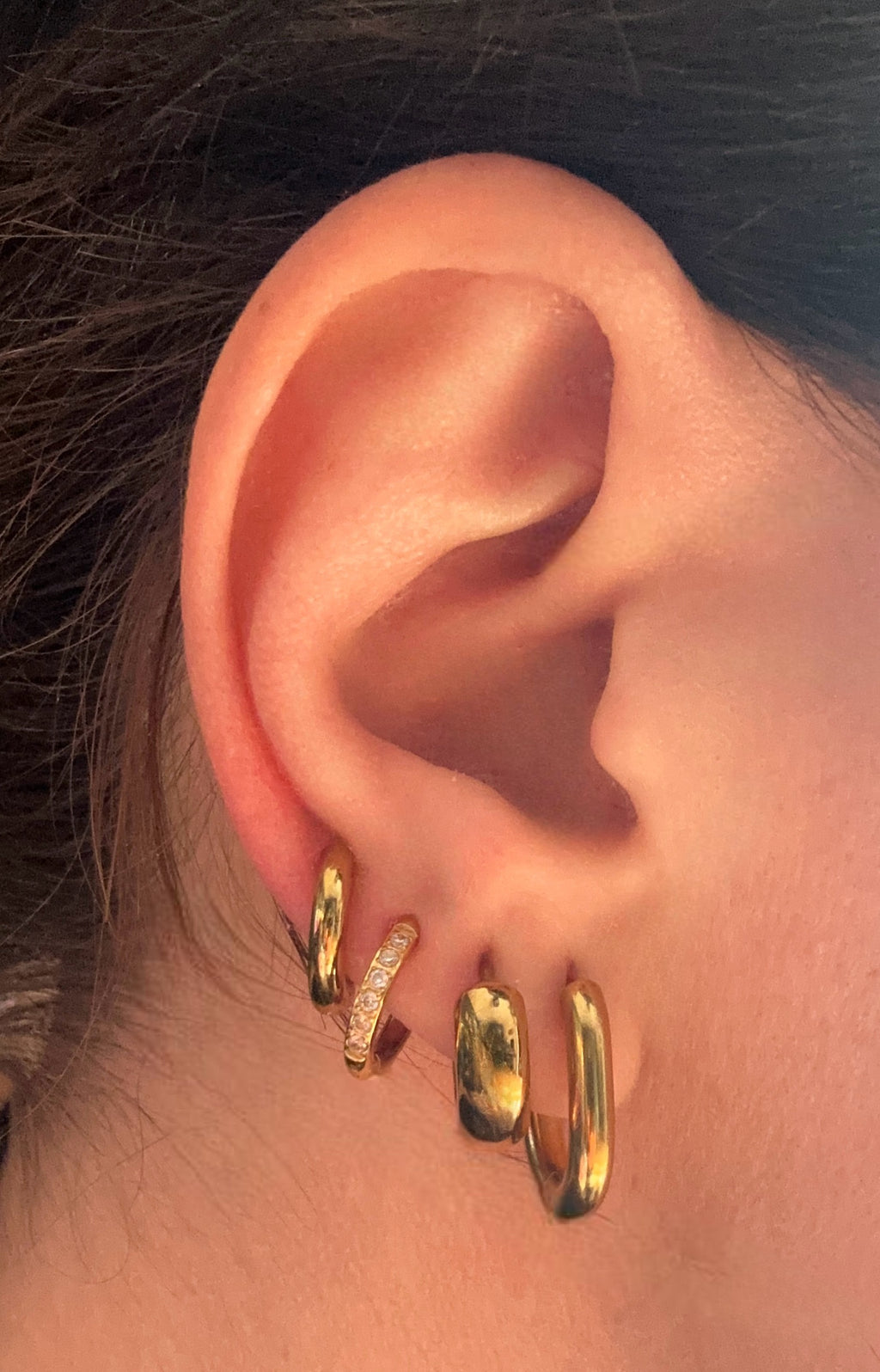 Créoles Ocean Hoops - acier inoxydable