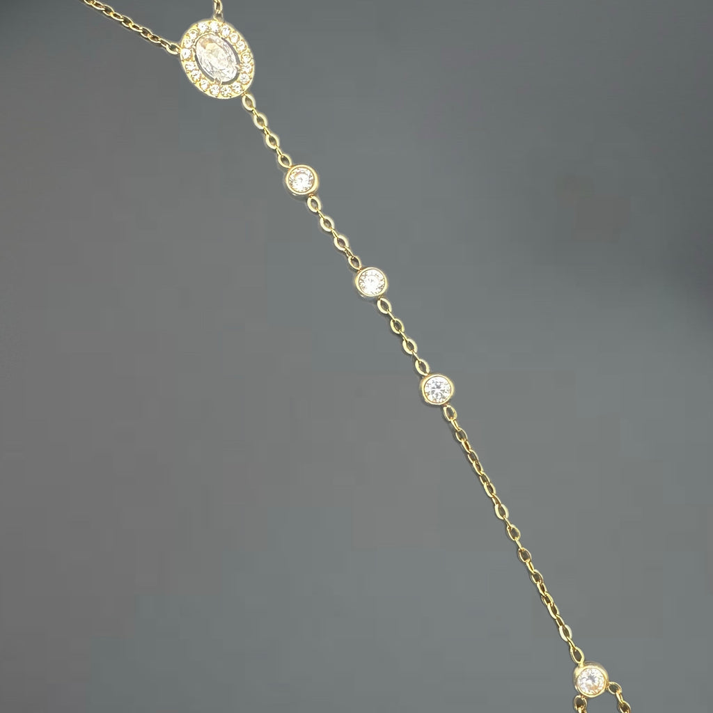 Chaine de main Victoria - acier inoxydable plaqué or