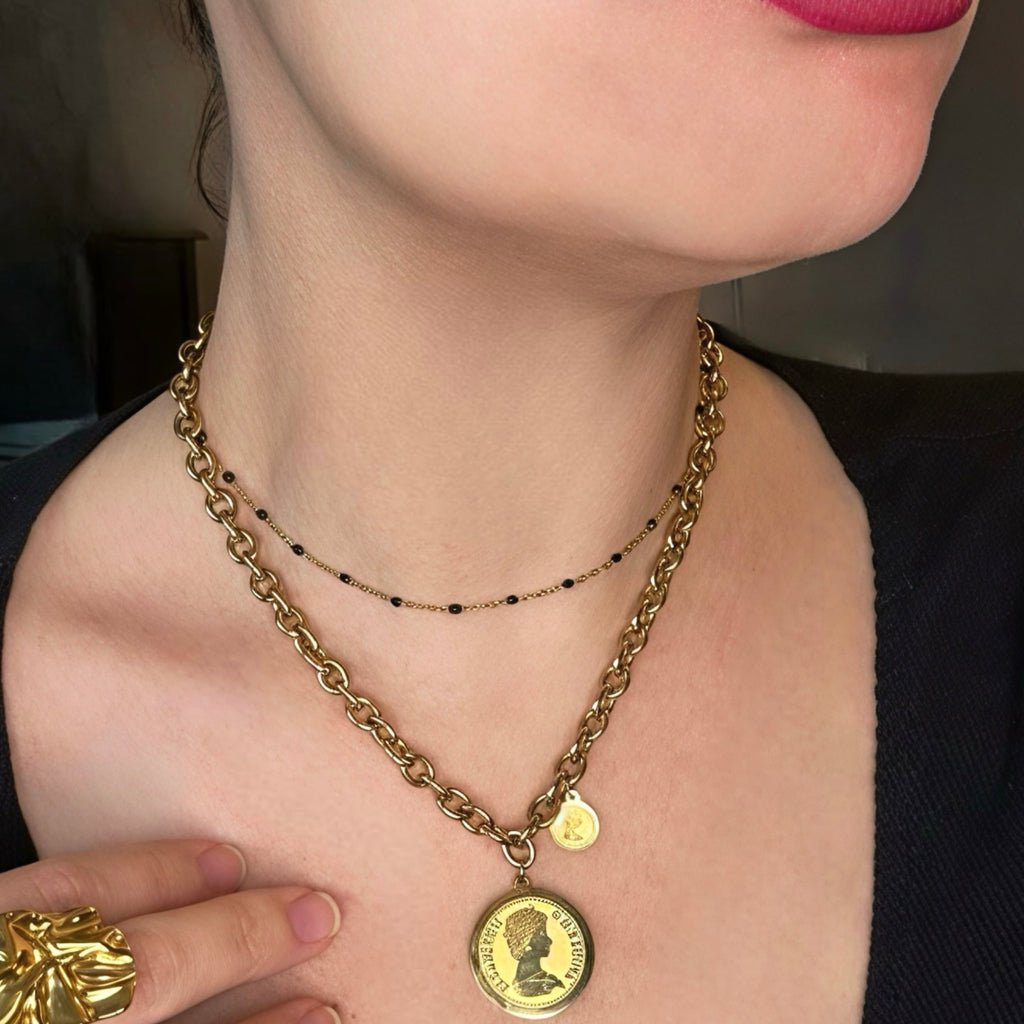 Collier Midnight - acier inoxydable