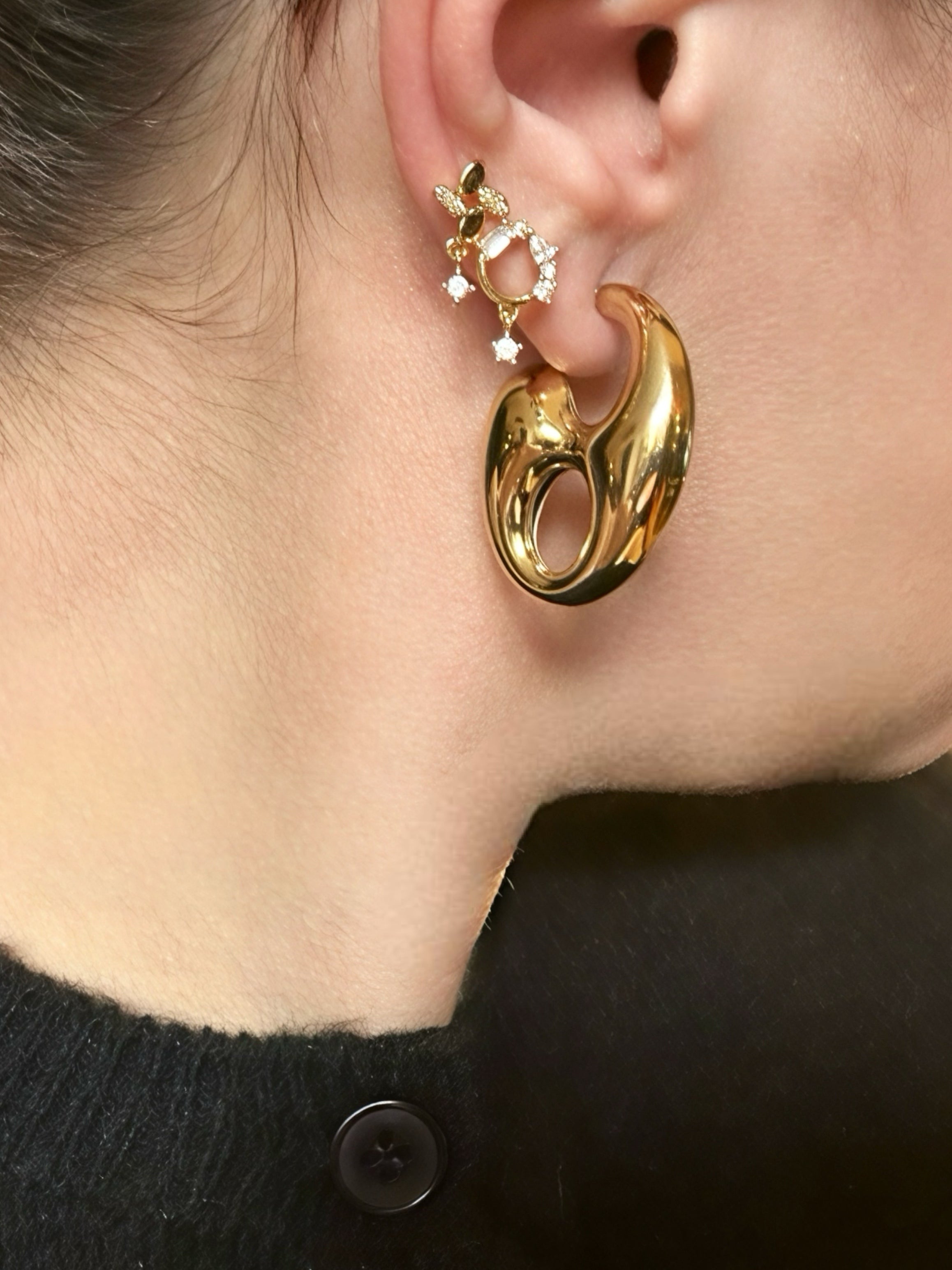 Boucles Liquid Gold - acier inoxydable